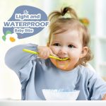 4 Pack Long Sleeve Baby Bibs Waterproof Long Sleeved Bib Baby Eating Smock Bib Feeding Baby Bib with Sleeves Baby Shirt Bib with Food Catcher Soft Art Smock Bibs for Babies Toddlers 6-36 Months - Image 6